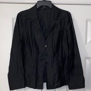 Louben black button down shirt size M